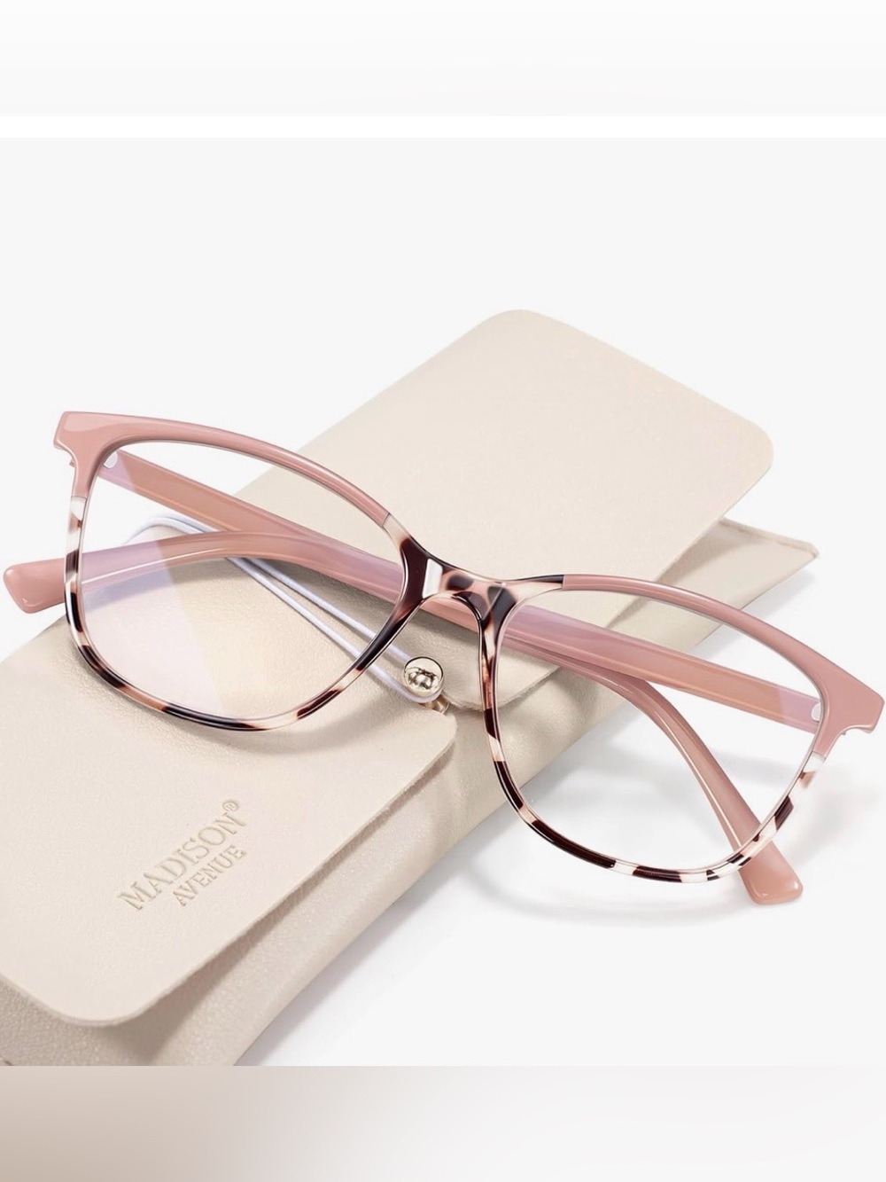 Madison Avenue Square Vintage TR90 Blue Light Blocking Reading Glasses For Women